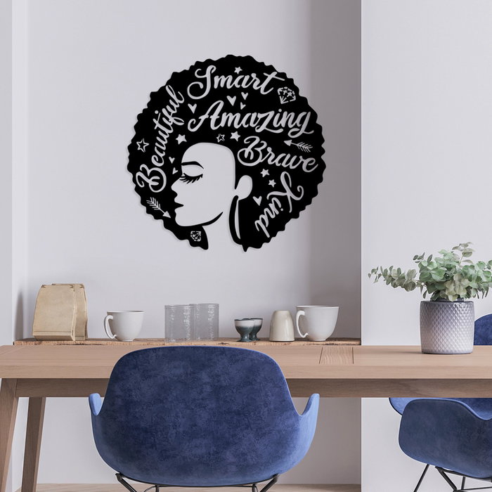 Wallity Woman 1 Escultura de Pared de Metal Negro Wallity Woman 1 Escultura de Pared de Metal Negro